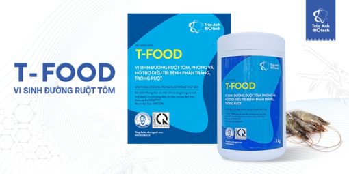 T-FOOD vi sinh đường ruột tôm phòng và hỗ trợ điều trị bệnh phân trắng, trống ruột