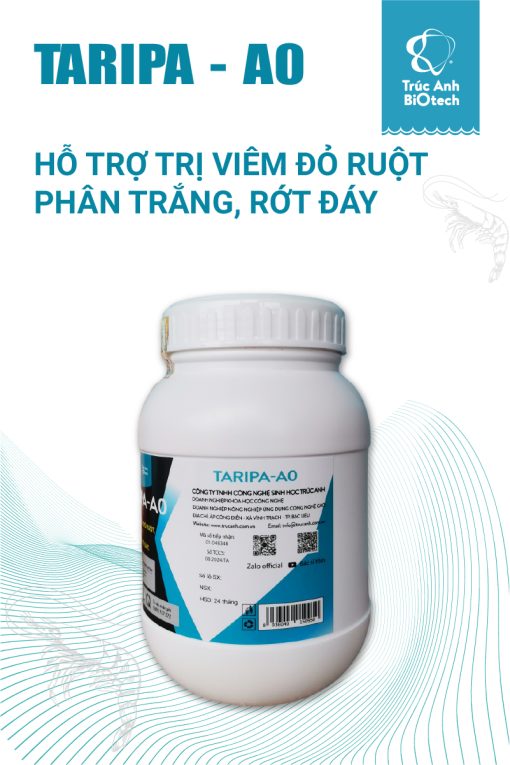 TARIPA - A0 hỗ trợ trị viêm đỏ ruột, tôm bị phân trắng, tôm rớt đáy-5