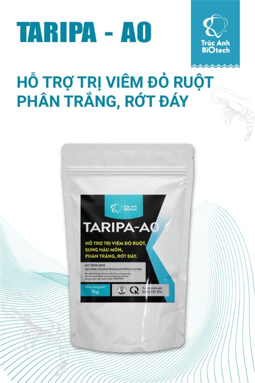 TARIPA - A0 hỗ trợ trị viêm đỏ ruột, tôm bị phân trắng, tôm rớt đáy