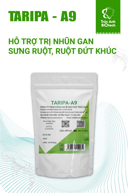 TARIPA - A9 hỗ trợ trị nhũn gan, tôm sưng ruột, ruột đứt khúc